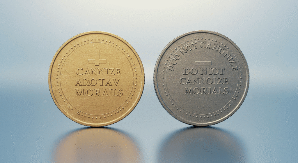coin flip for whether or not to canonize aratav moirails
